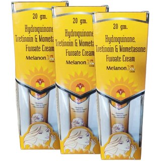 (Pack of 3) Melanon XL Cream for Dark Spots  20g Each, Skin Brightening Formula