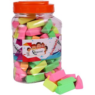 SunriseCar Colourful Eraser, without jar ( Pack Of 100 Pcs)