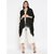 Get Wrapped Black Embellished Kimono for Women