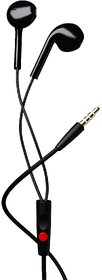 In-Ear Wired Earphone, Super Deep Bass, Balanced Natural Sound Buds, Built-in Mic (Black)