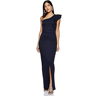 raabta fashion black long dress Raabta - Black Floral Maxi Dress