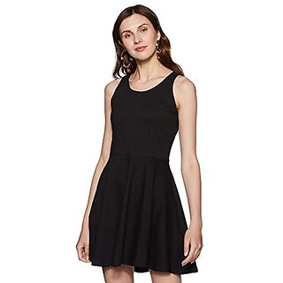 Miss Chase Womens Navy Blue Mini Skater Dress