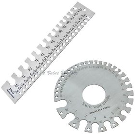 Scorpion Round Stainless Steel Wire Gauge 1-36 Marking Stainless Steel Wire Thickness Gauge