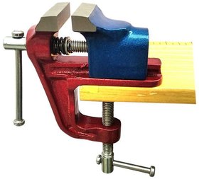 Table Vice Clamp Type Fixed Base 40 mm (1-1/2 inch) Cast Iron Professional Table Vice Clamp Type Base