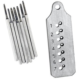 Micro Tap and Die 7 Taps Screw Plate Thread Maker 1.0 to 1.7 mm