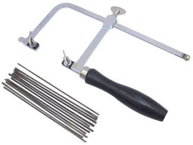 Jewelers Saw Frame Adjustable 2.5 inch (75mm) with 144 piece Blades Professional Jewelry Making Kit-German Style