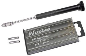 Scorpion Micro Drill/PCB Drill Machine, 20 Pieces HSS Twist Drill Set 0.30 to 1.6 mm for Soft Drilling, Crafting