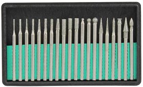 20 PCs Diamond Bur Bits Drill For Polishing Engraving Carving Drill Bit Rotary Bit Tool