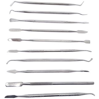 10 PC Wax Carver/Probes Stainless Steel In Pouch Set For Jewellery Making, Model Making, Crafting, Hobby Work