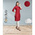 Fabclub Cotton Flex Solid Plain Front Slit Straight Women Kurta (Maroon)