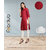 Fabclub Cotton Flex Solid Plain Front Slit Straight Women Kurta (Maroon)