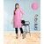 Fabclub Cotton Flex Solid Plain Front Slit Straight Women Kurta (Light Pink)