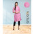 Fabclub Cotton Flex Solid Plain Front Slit Straight Women Kurta (Light Pink)
