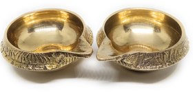 Set Of 2 Ashtadhatu Kuber Diyas To Increase Wealth  Prosperity And To Remove Negativity From Your Home