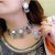 SGM Afghani Oxidised German Silver Jewellery Stylish Antique Designer Mirror Choker Necklace Set(SGM-020)