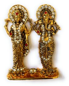 Shree Ganesh Laxmi 24k Gold Plated Idol