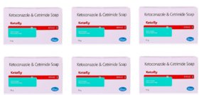 Ketofly antiseptic antifungal soap (Pack of 6 pcs.) 75gm each