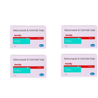 Ketofly antiseptic antifungal soap (Pack of 4 pcs.) 75gm each