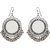 SGM Fashion Mirror Afghan Earrings For Girls and Women -Silver (SGE-023)