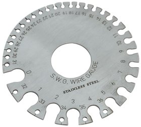 Scorpion Steel Round Wire Gauge (Silver, Pack of 2)