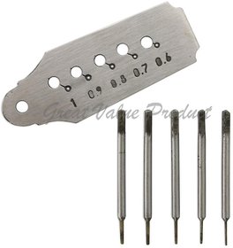 Tap and Die Set 0.6mm to 1.00mm 5 Taps and Dies Watch Repair Tool - Screw Plate and Taps