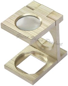 Bobby Eye Glass Magnifier 10x Nickelled Eye Glass Folding Hand-held Portable Loupe for Jewelers Textile Diamonds Etc