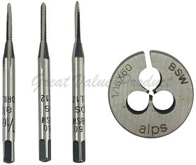 Tap  Die Set BSW 1/16 inch High Quality Taps Screw For Jewelers Watch Repairs Screws Watchmaker