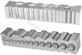 Steel Block Design Forming Dapping Doming Jewelry Bending  Shaping Swage Bench Tool, Size 8 x 1.5 x 1.5 inch