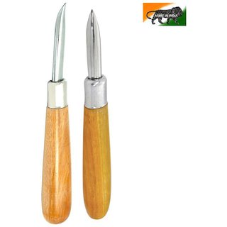 2 pc Burnisher Curved  Straight Bezel Setting Stone Set Tool 2  inch (63mm) for Smoothing Metals or Bezel Setting