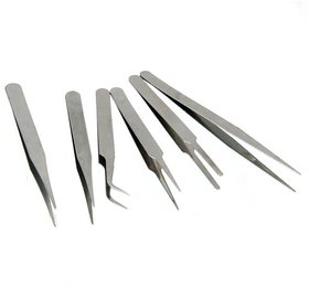 Scorpion Imported 6pcs Steel Stainless Anti-static Tweezer Set Electronic Craft Tool