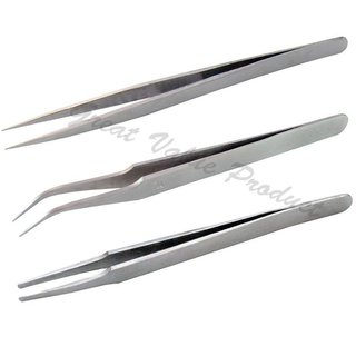 Scorpion Beauty Tweezer Set of 3pcs Curved, Straight  Plucker
