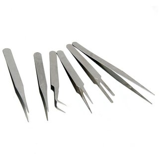 Scorpion Imported 6pcs Steel Stainless Anti-static Tweezer Set Electronic Craft Tool