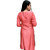 Prijam Women's Pink Leheria Stitched Kurti