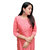 Prijam Women's Pink Leheria Stitched Kurti