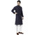 Prijam Men's Navy Long Kurta and Pajama Set