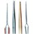 Soldering Tweezers 4 pc Set Copper Insulated Negative Locking Solder Tools Repairs
