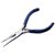 Plier Long Chain Nose Heavy without V-Spring Stainless Steel 5.5 inch (140 mm) Blue For Jewellery Making, Model Making