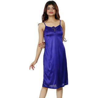 Nivcy Women Satin Nighty (Blue)