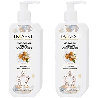 TRUNEXT Moroccan Argan Hair Conditioner with Organic Argan Oil and Vitamin E, Pack of F 2 (600 ML)