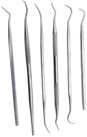 6 Pc Probes / Pick Set Stainless Steel Set In Pouch Set For Jewellery Making, Model Making, Crafting, Hobby Work