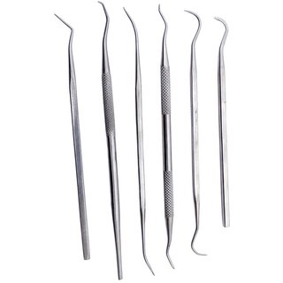 6 Pc Probes / Pick Set Stainless Steel Set In Pouch Set For Jewellery Making, Model Making, Crafting, Hobby Work