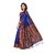 KSUT Blue Printed With Blouse Saree