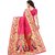 KSUT Pink Woven Design With Blouse Saree
