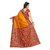 KSUT Mustard Printed With Blouse Saree