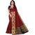 KSUT Maroon Printed With Blouse Saree