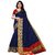 KSUT Blue Printed With Blouse Saree