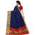 KSUT Blue Printed With Blouse Saree