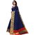 KSUT Blue Printed With Blouse Saree