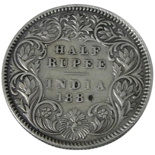 half rupees 1880 fine condition