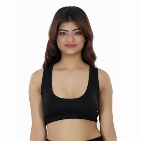 Nivcy Women U Neck Viscose Blouse (Black)